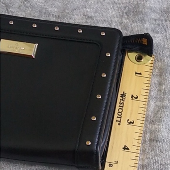 **LIKE NEW!** Classic Kate Spade black and silver beaded wristlet or clutch! - Picture 7 of 12